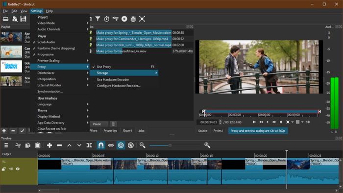 Công cụ biên tập Shotcut