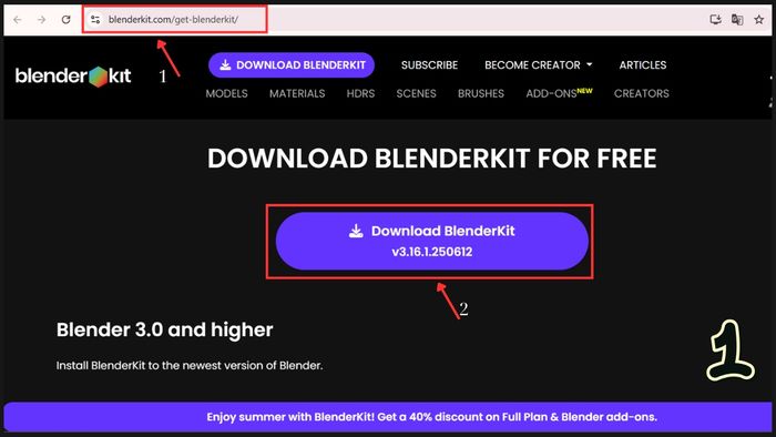 Hướng dẫn chi tiết tải và cài BlenderKit - Bước đầu tiên (Kèm ảnh minh họa)