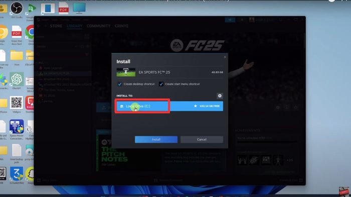Hướng dẫn tải EA Sports FC™ 25 trên PC - Bước cuối cùng