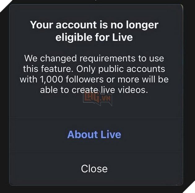 Instagram tiếp tục siết chặt livestream: Tài khoản nhỏ hơn 1.000 follower chính thức bị giới hạn quyền sử dụng