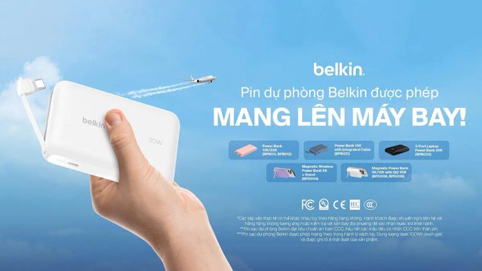 Đa số sản phẩm sạc dự phòng của Belkin đã được cấp chứng nhận CCC