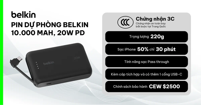 Bộ sạc dự phòng Boost Charge dung lượng 10,000 mAh