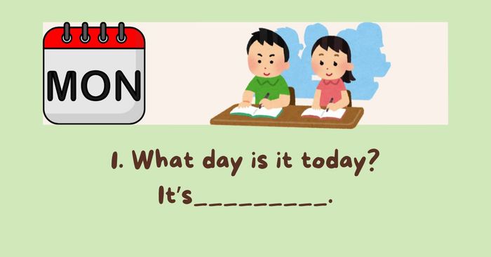 Hình ảnh minh họa các ngày trong tuần