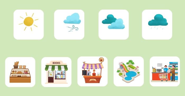 Hình ảnh minh họa các hiện tượng thời tiết