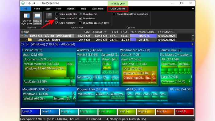 Hướng dẫn vận hành TreeSize - Bước 4