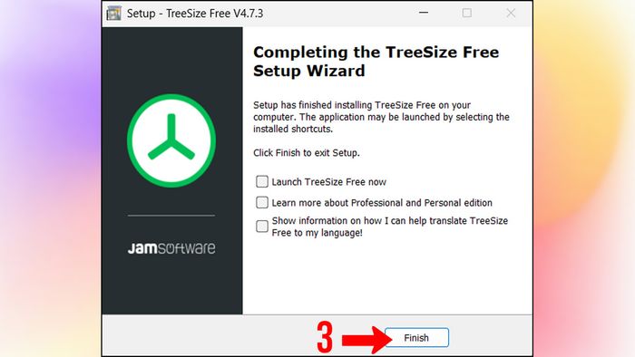 Hướng dẫn thiết lập TreeSize - bước cuối cùng