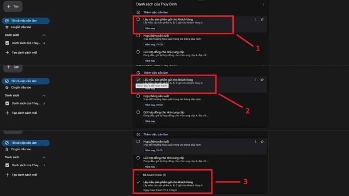 Hướng dẫn ẩn các đầu việc đã hoàn thành trên Google Tasks