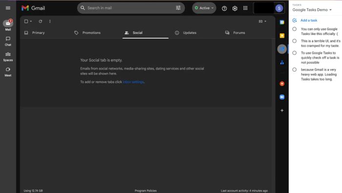 Các chức năng chính của Google Tasks