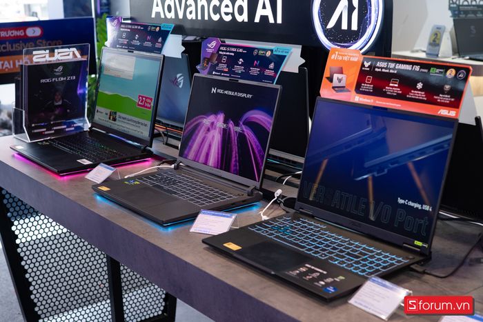 Khu vực dành riêng cho các mẫu laptop gaming hiệu năng mạnh mẽ tại ASUS Exclusive Store