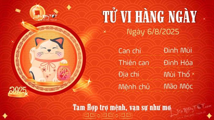 Tử vi hàng ngày 6/8/2025 - Tuổi Mão
