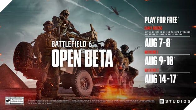 Thời gian diễn ra Open Beta cho tựa game Battlefield 6
