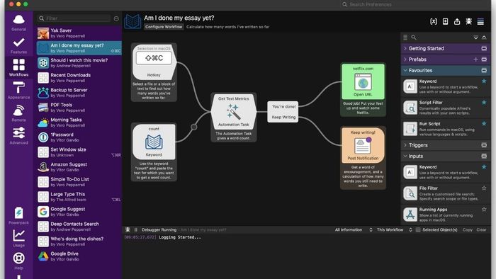 Những ưu điểm vượt trội của Alfred Powerpack - hệ thống workflows