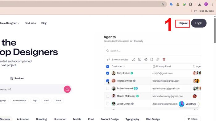 Các bước đăng ký tài khoản Dribbble - Phần 1