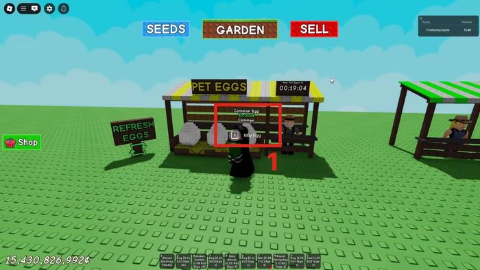 Phương pháp đơn giản để có pet Grow A Garden - bước đầu tiên