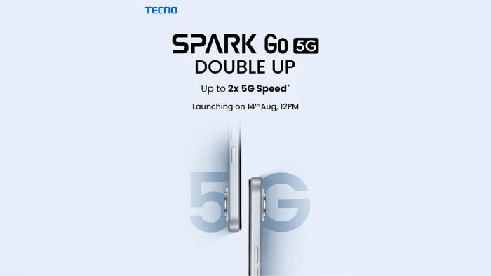 Ngày ra mắt chính thức của Tecno Spark Go 5G là 14 tháng 8