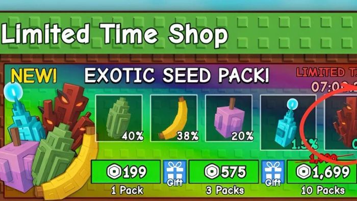Phương pháp mở khóa hạt giống trong tựa game Grow a Garden