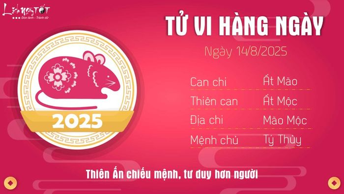 Tử vi hôm nay 14/8/2025 - Tuổi Tý