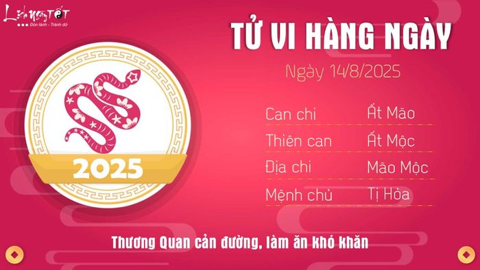 Tử vi hôm nay 14/8/2025 - Tuổi Tị