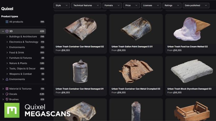 Quixel Megascans chính là kho tài nguyên 3D đồ sộ bậc nhất đến từ Quixel