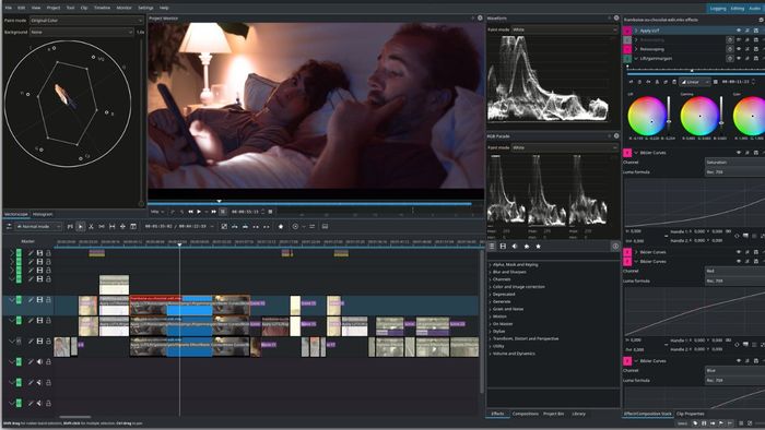 Kdenlive thuộc dạng ứng dụng biên tập video được phát triển theo mô hình mã nguồn mở