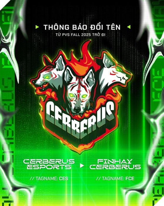 Cerberus Esports nói lời tạm biệt với tên gọi cũ