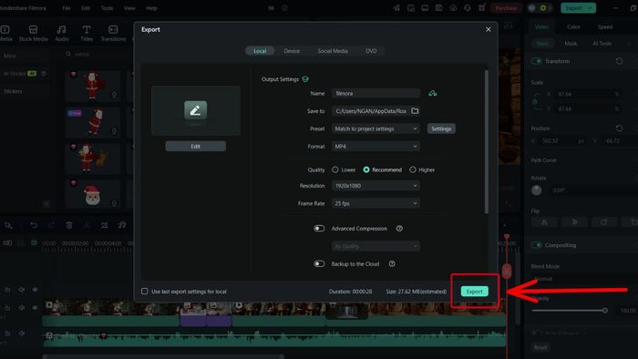 Hướng dẫn xuất video chất lượng cao không watermark