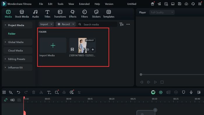 Cách mở lại project đã lưu trong Wondershare Filmora