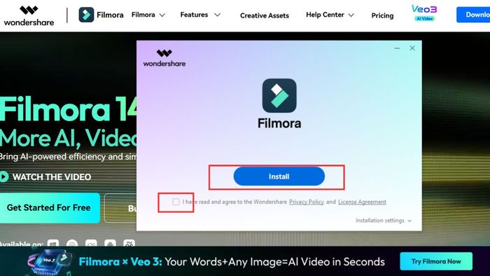Hướng dẫn từng bước tải và cài đặt Wondershare Filmora