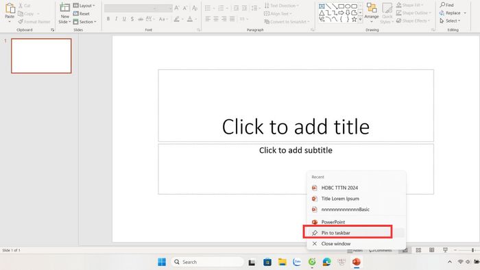 Thao tác ghim ứng dụng lên thanh Taskbar - Bước khởi đầu