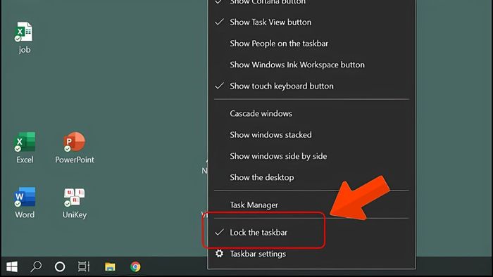 Hướng dẫn thay đổi kích thước thanh Taskbar - Thực hiện bước đầu tiên