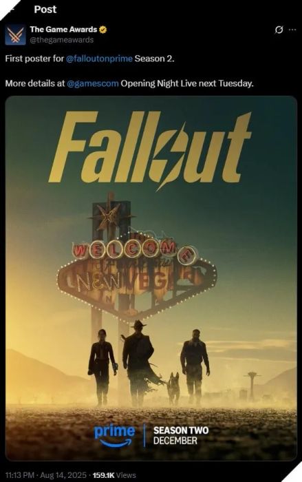 The Game Awards chính thức công bố poster cho Fallout Phần 2