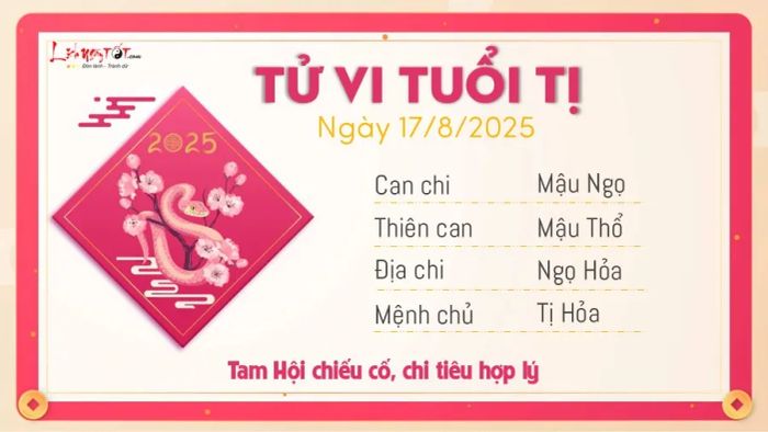 Tử vi hàng ngày 17/8/2025 của người tuổi Tị