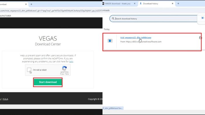 Quy trình tải xuống và thiết lập Vegas Pro