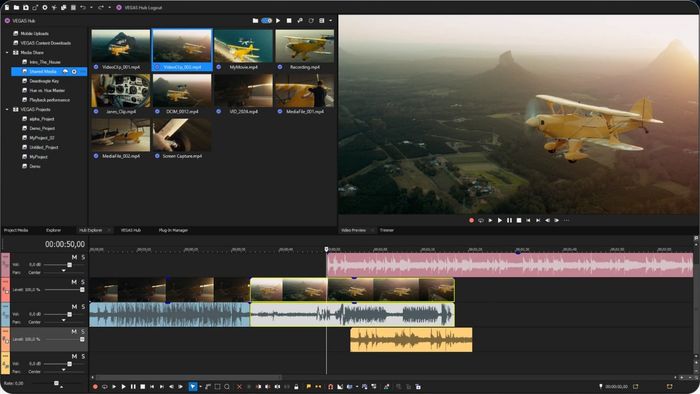 Khả năng tương thích định dạng đa dạng của Vegas Pro
