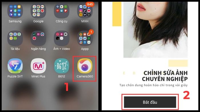Camera360 - phần mềm chỉnh sửa gương mặt cho Zalo video call - bước khởi động