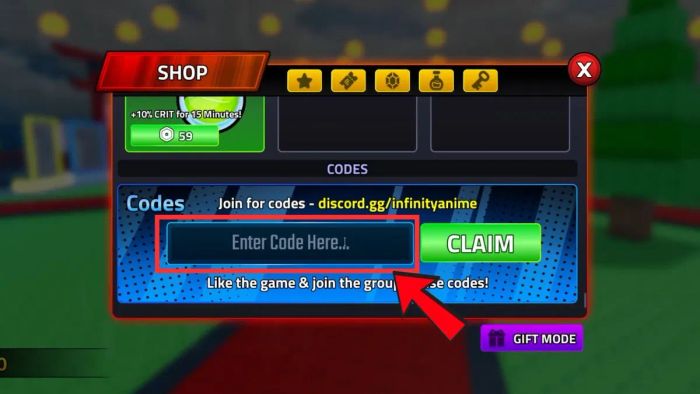 Thủ thuật nhập code Fight Anime Bosses hiệu quả