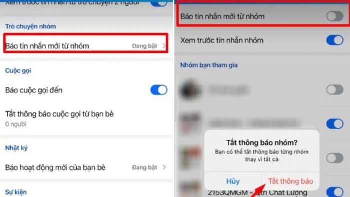 Tắt thông báo tin nhắn zalo tất cả mọi người - bước 4