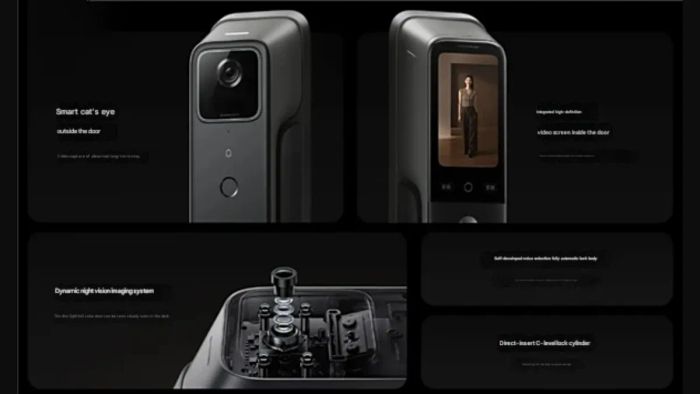 Smart Door Lock 4 Pro của Xiaomi được trang bị camera độ phân giải 2MP với góc quét rộng 152 độ