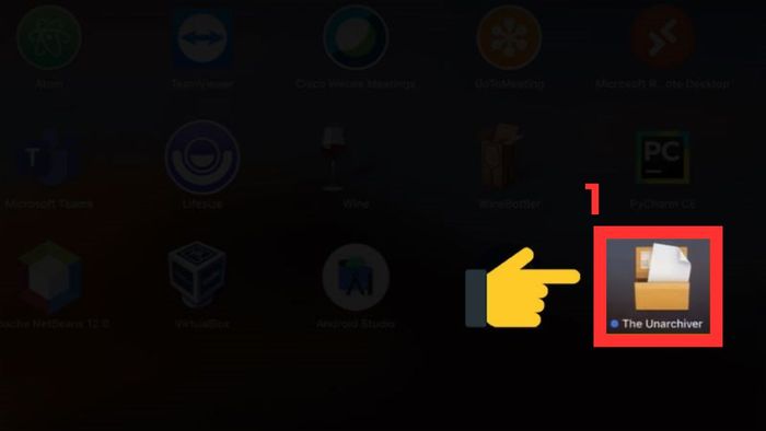 Truy cập The Unarchiver từ thư mục ứng dụng