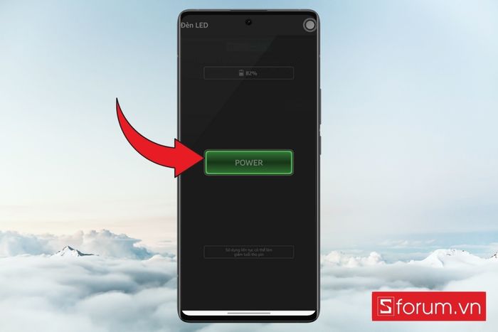 Ấn lại nút Power một lần nữa để vô hiệu hóa đèn