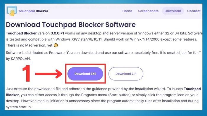 Hướng dẫn thiết lập Touchpad Blocker trên thiết bị