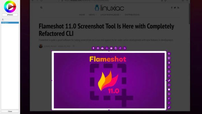 Flameshot được trang bị một bộ tính năng ưu việt và đa dạng dành riêng cho việc chụp và xử lý ảnh màn hình