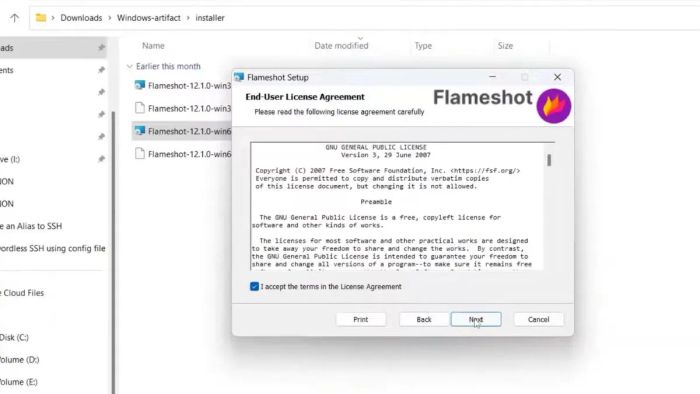 Thực hiện quá trình thiết lập Flameshot dựa theo chỉ dẫn từng bước
