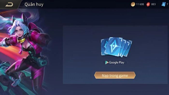 Quy đổi các mệnh giá 30k, 40k, 50k, 100k được bao nhiêu quân huy
