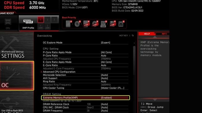 Hướng dẫn kích hoạt EXPO trong BIOS/UEFI - Bước thứ hai