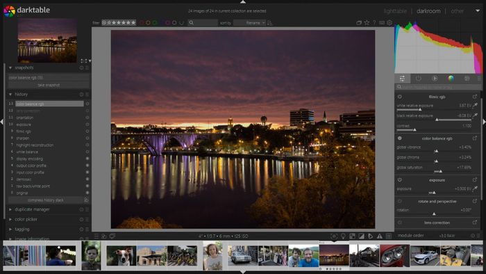 DarkTable được trang bị hàng loạt tính năng mạnh mẽ và thiết thực, phục vụ đắc lực cho mọi đối tượng người dùng