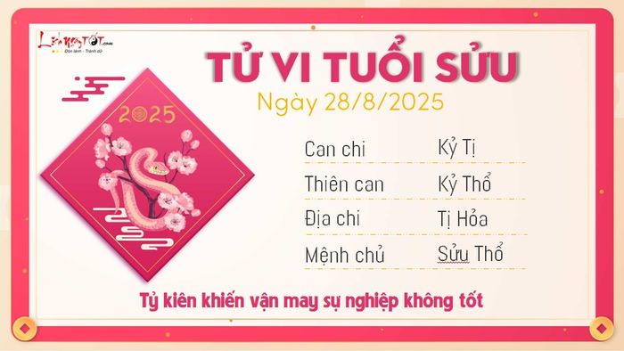 Tu vi hang ngay 28/8/2025 - Suu