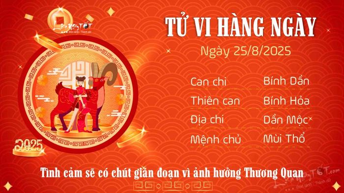Bói toán hàng ngày 25/8/2025 của 12 con giáp - Mui