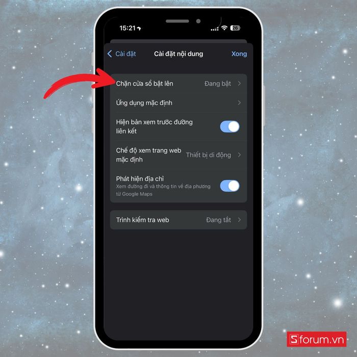 Cách cho phép cửa sổ bật lên trên iPhone trong Google Chrome bước 5