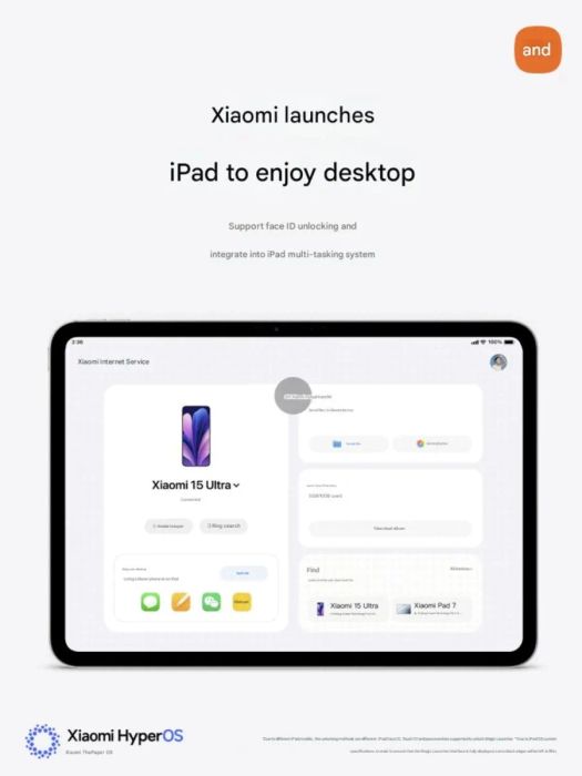 thao tác và điều khiển điện thoại Xiaomi trực tiếp từ màn hình máy tính bảng